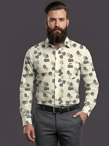 Man`s Digital Printed Creamy Colors Full Sleeve Shits 07