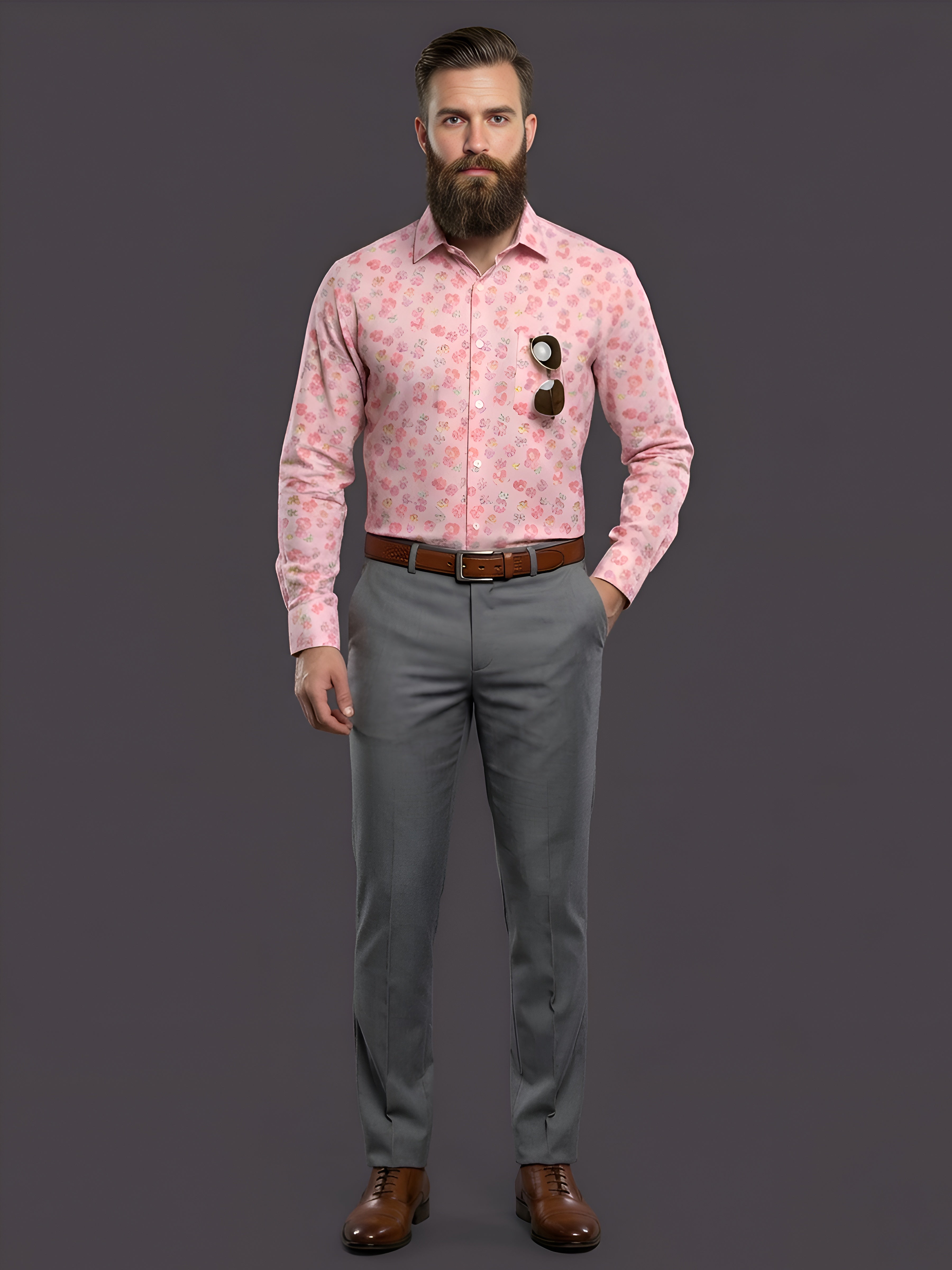 Man`s Digital Printed Creamy Colors Full Sleeve Shits 11