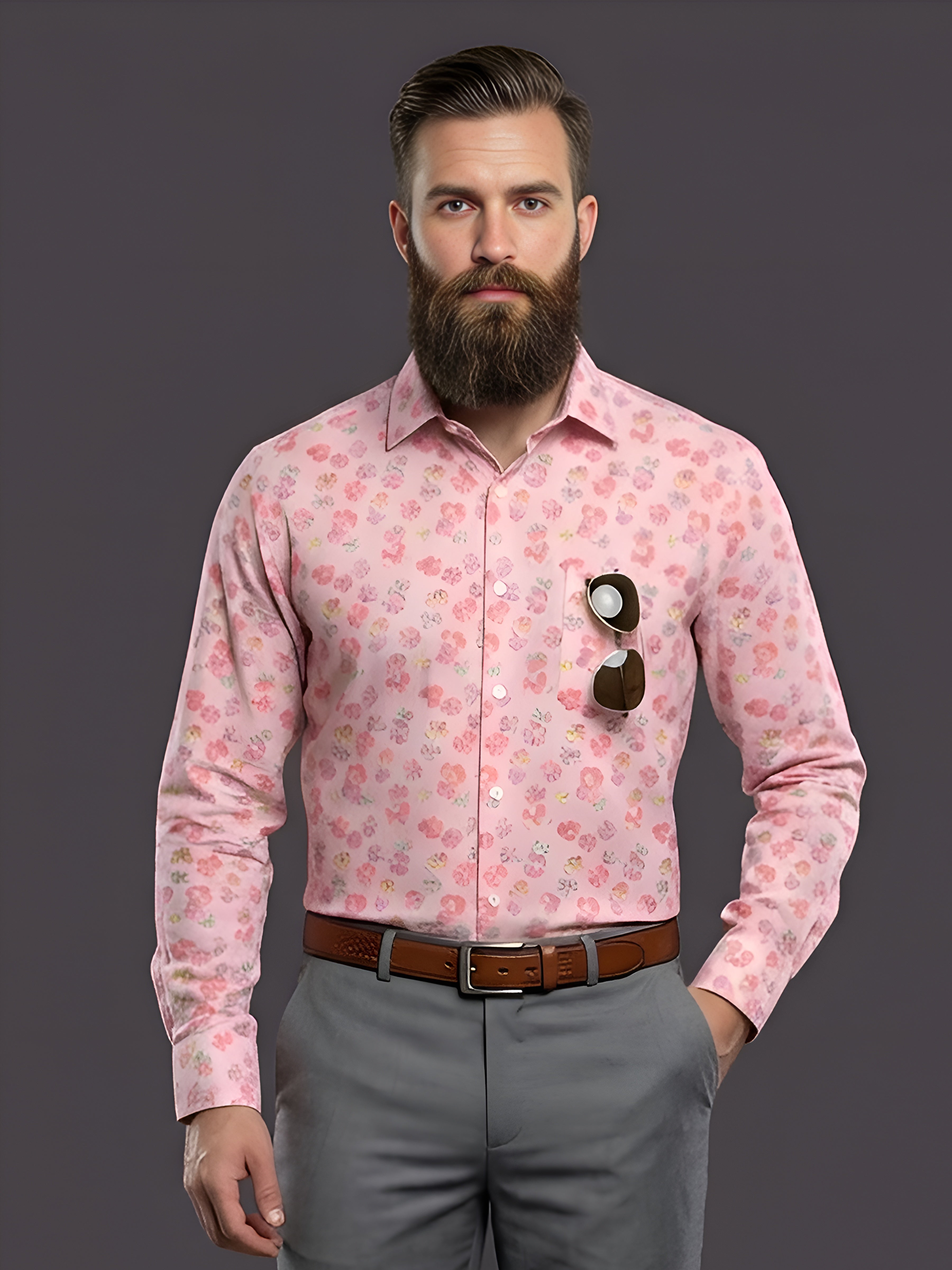 Man`s Digital Printed Creamy Colors Full Sleeve Shits 11