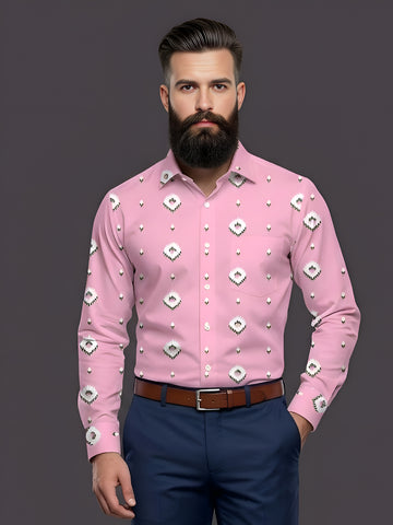 Man`s Digital Printed Creamy Colors Full Sleeve Shits 13