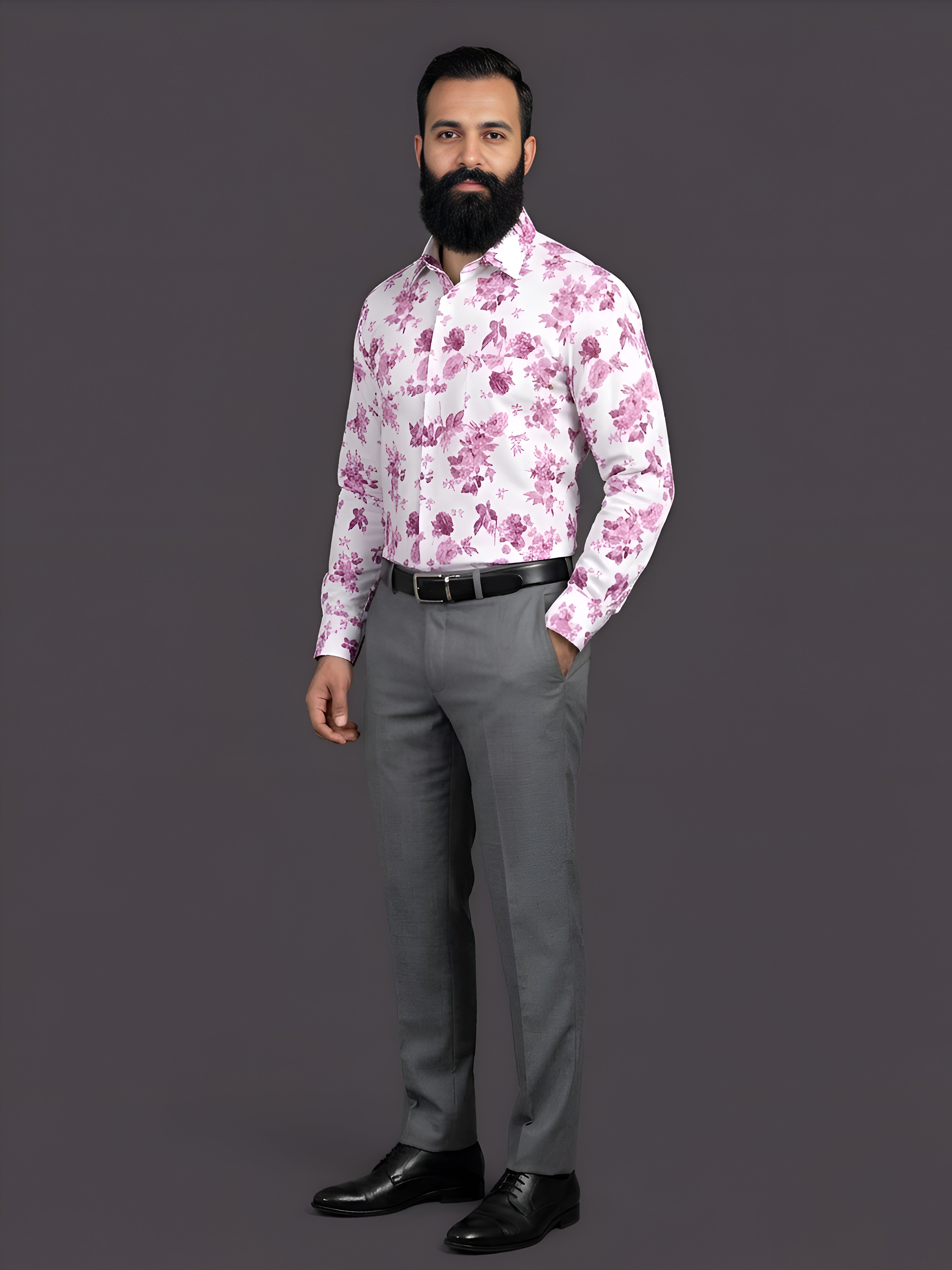 Man`s Digital Printed Creamy Colors Full Sleeve Shits 14
