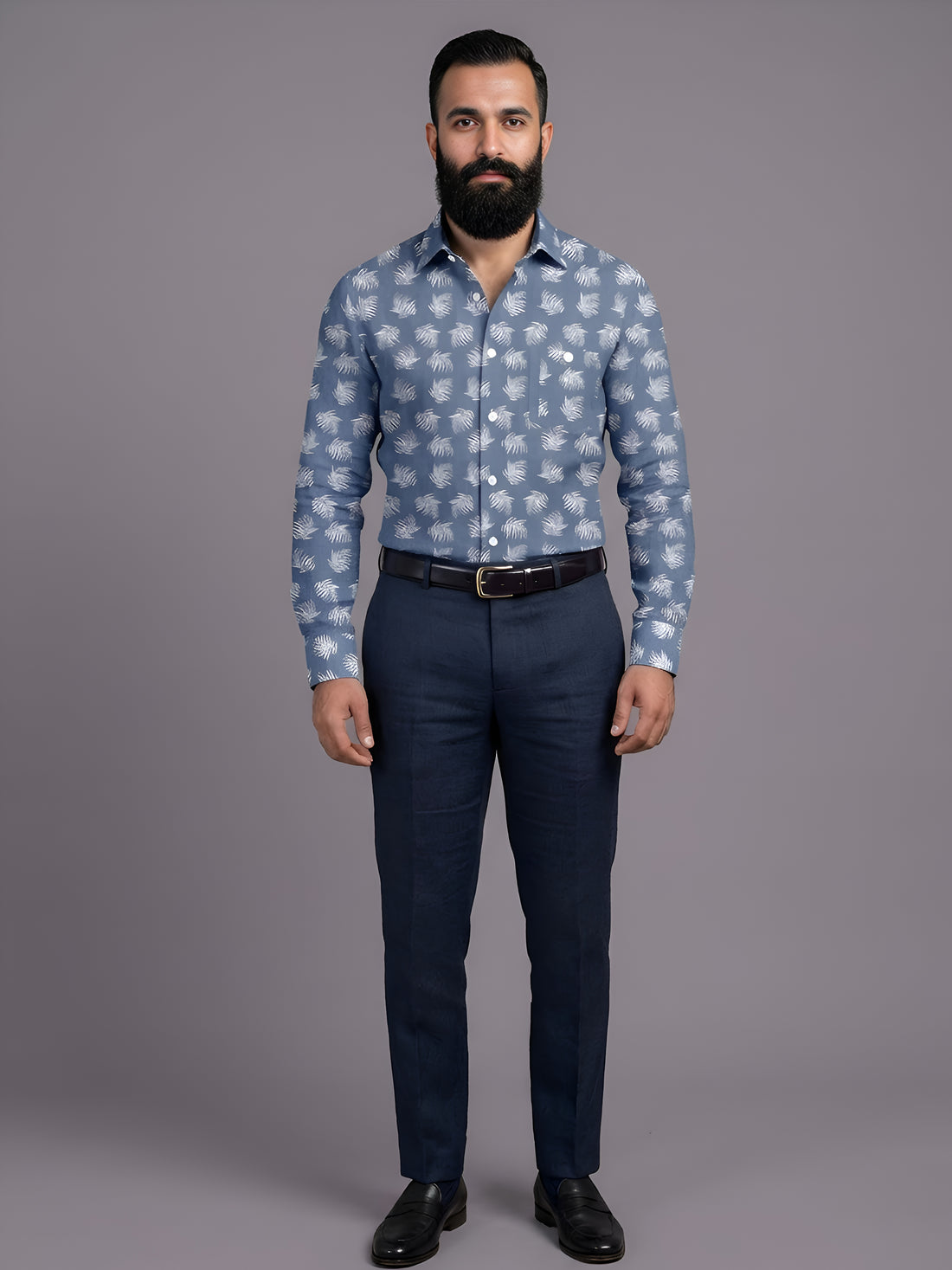 Man`s Digital Printed Creamy Colors Full Sleeve Shits 21