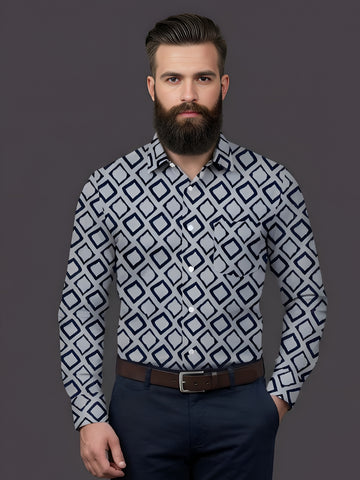 Man`s Digital Printed Creamy Colors Full Sleeve Shits 22