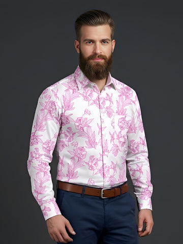 Man`s Digital Printed Creamy Colors Full Sleeve Shits 23