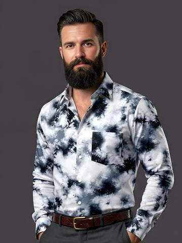 Man`s Digital Printed Creamy Colors Full Sleeve Shits 25
