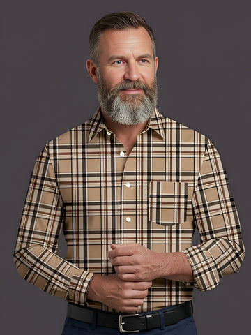 Man`s Digital Printed Creamy Colors Full Sleeve Shits 27