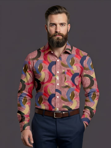 Man`s Digital Printed Creamy Colors Full Sleeve Shits 29