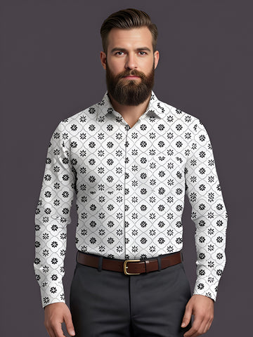 Man`s Digital Printed Creamy Colors Full Sleeve Shits 35