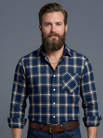 Man`s Digital Printed Creamy Colors Full Sleeve Shits 39