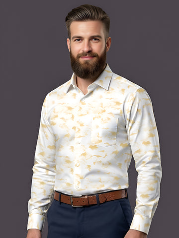 Man`s Digital Printed Creamy Colors Full Sleeve Shits 40