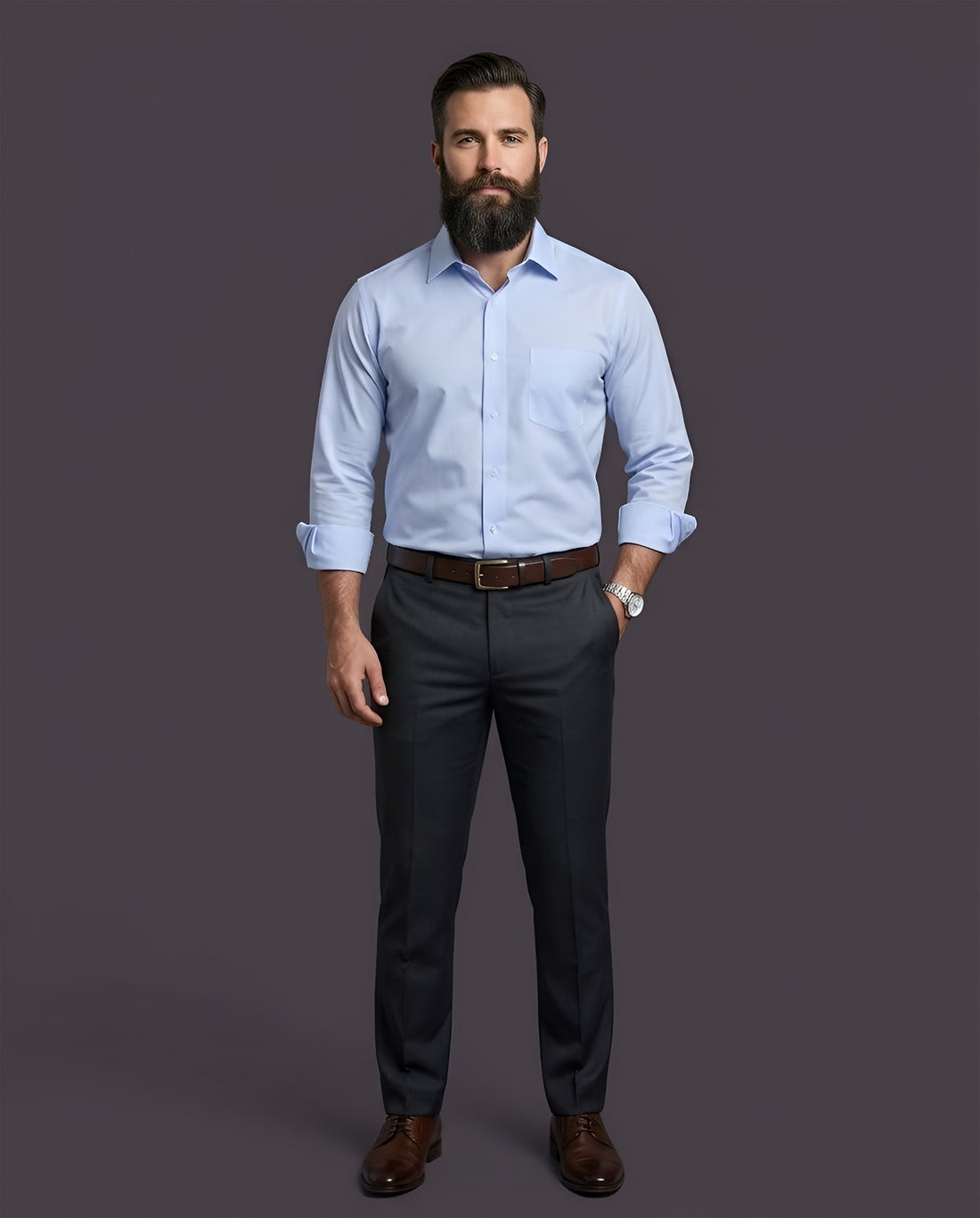 CAROLINA | SLIM FIT CASUAL PLAIN SHIRT 1001