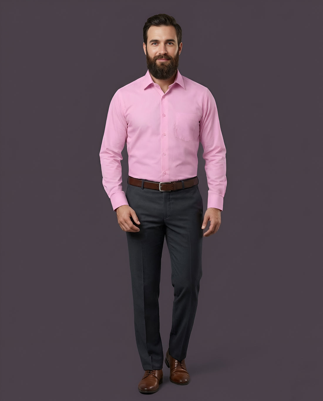FRENCH | SLIM FIT CASUAL PLAIN SHIRT 1003