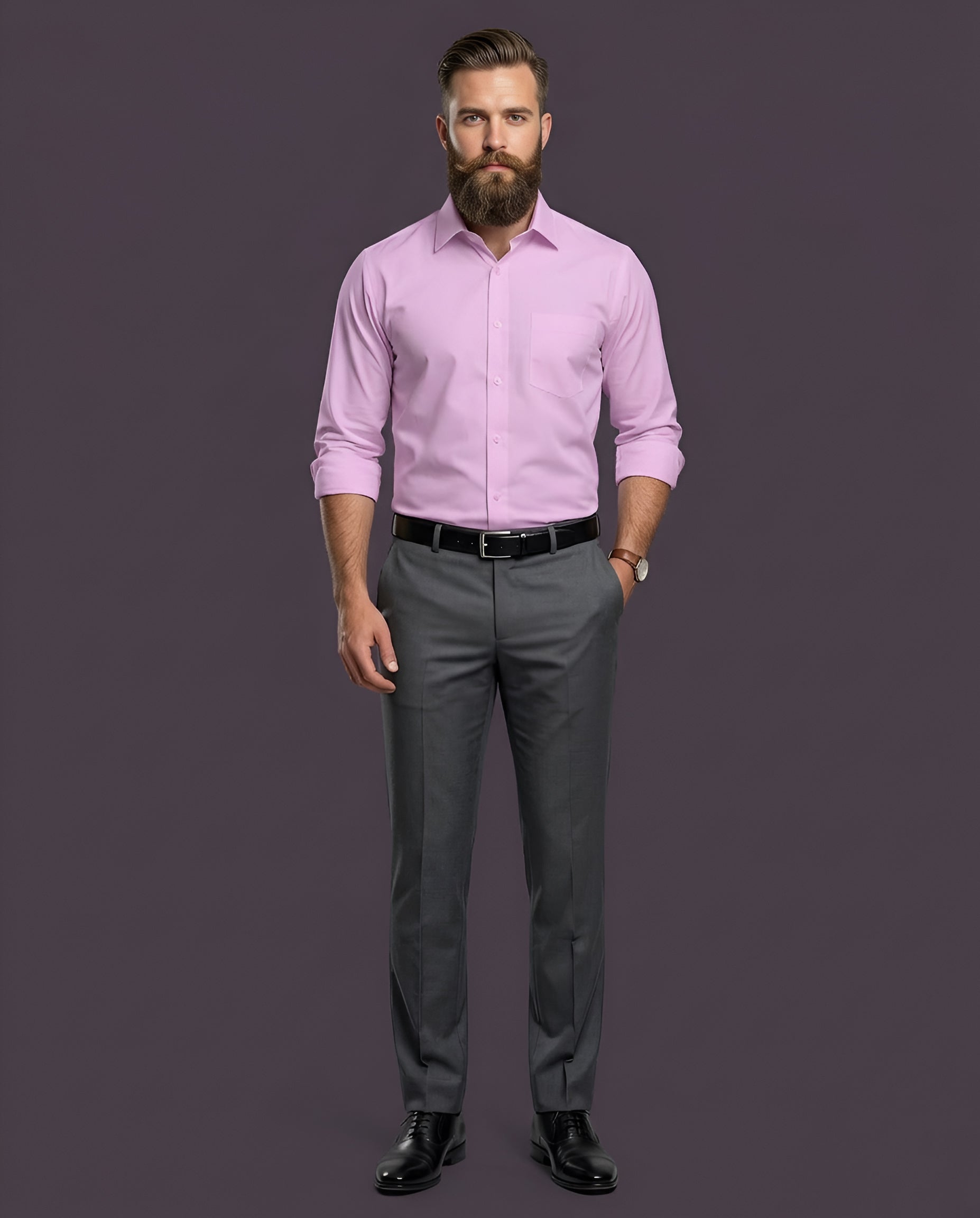 AMARNATH SLIM FIT CASUAL PLAIN SHIRT 1006