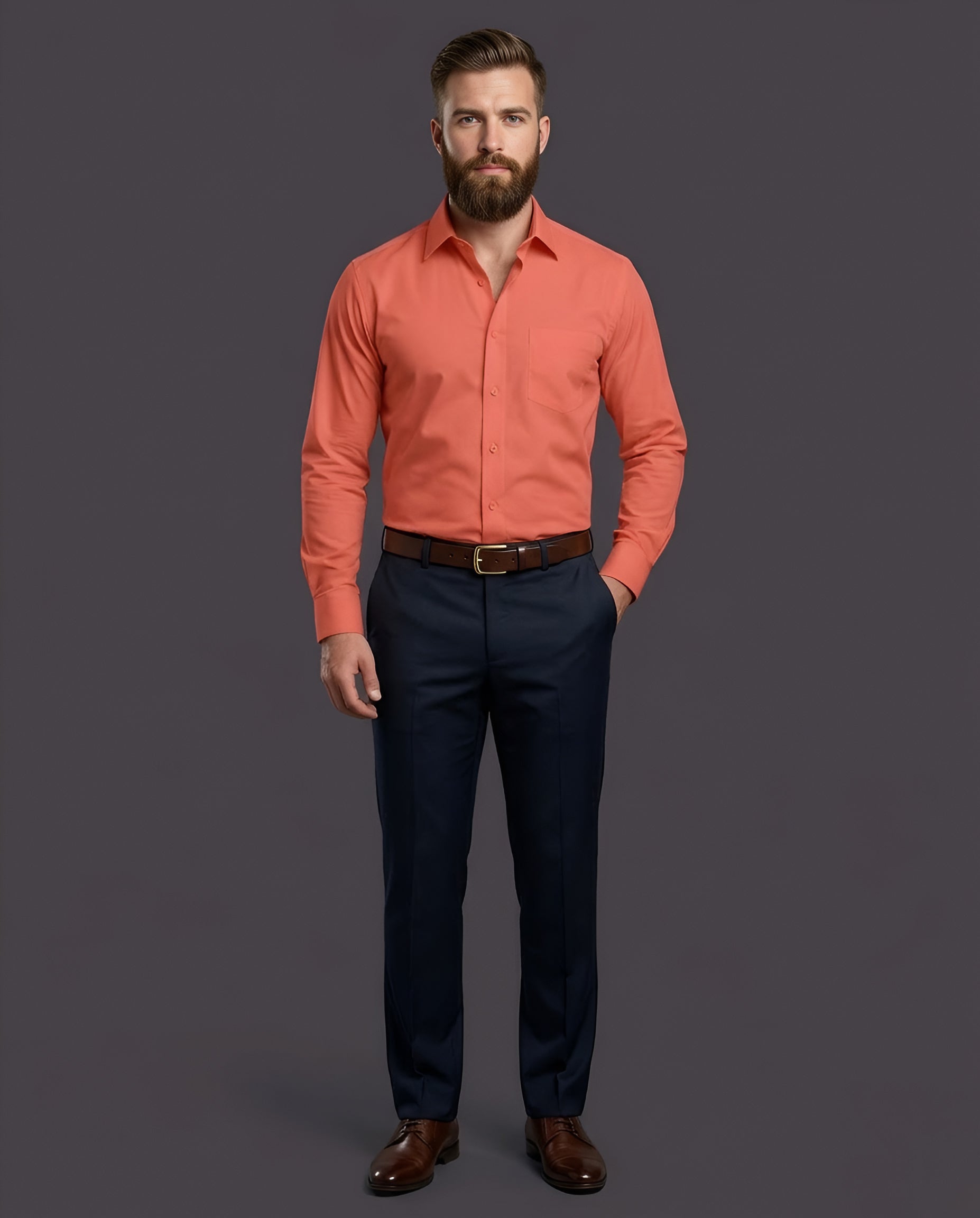 TIGER | SLIM FIT CASUAL PLAIN SHIRT 1011