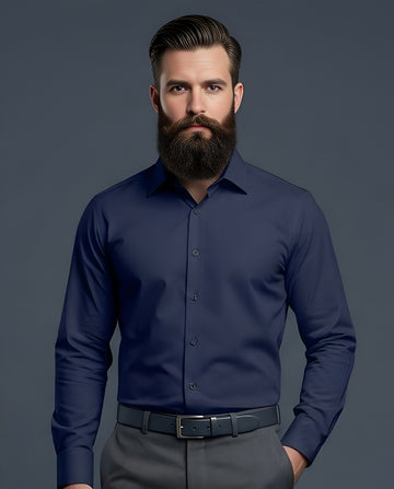 PRUSSIAN | SLIM FIT CASUAL PLAIN SHIRT 1004