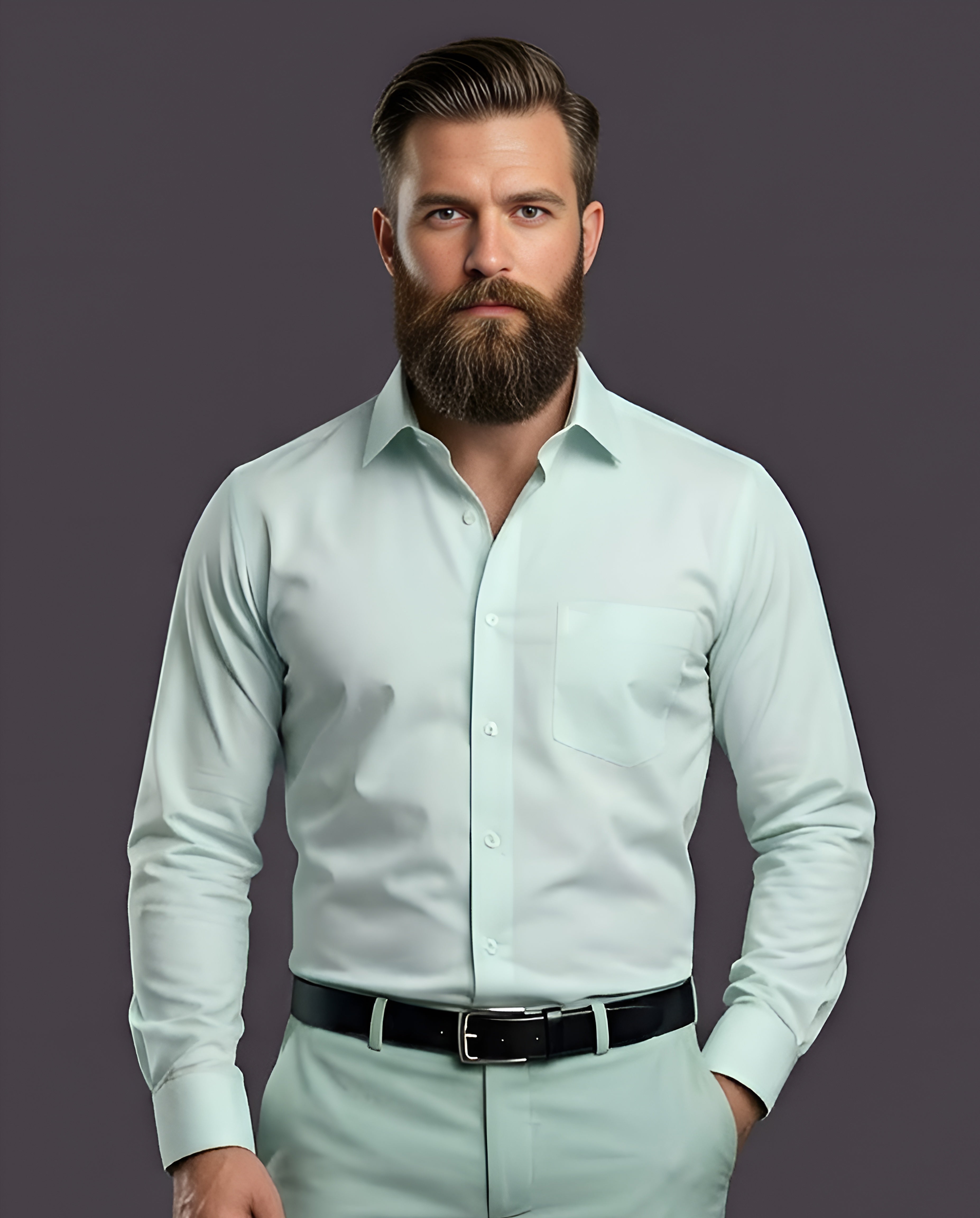 SKY | SLIM FIT CASUAL PLAIN SHIRT 1005