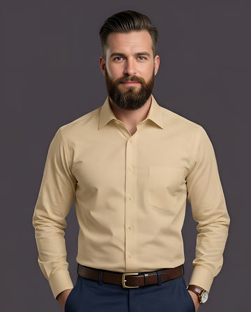 TAWNY SLIM FIT CASUAL PLAIN SHIRT 1007