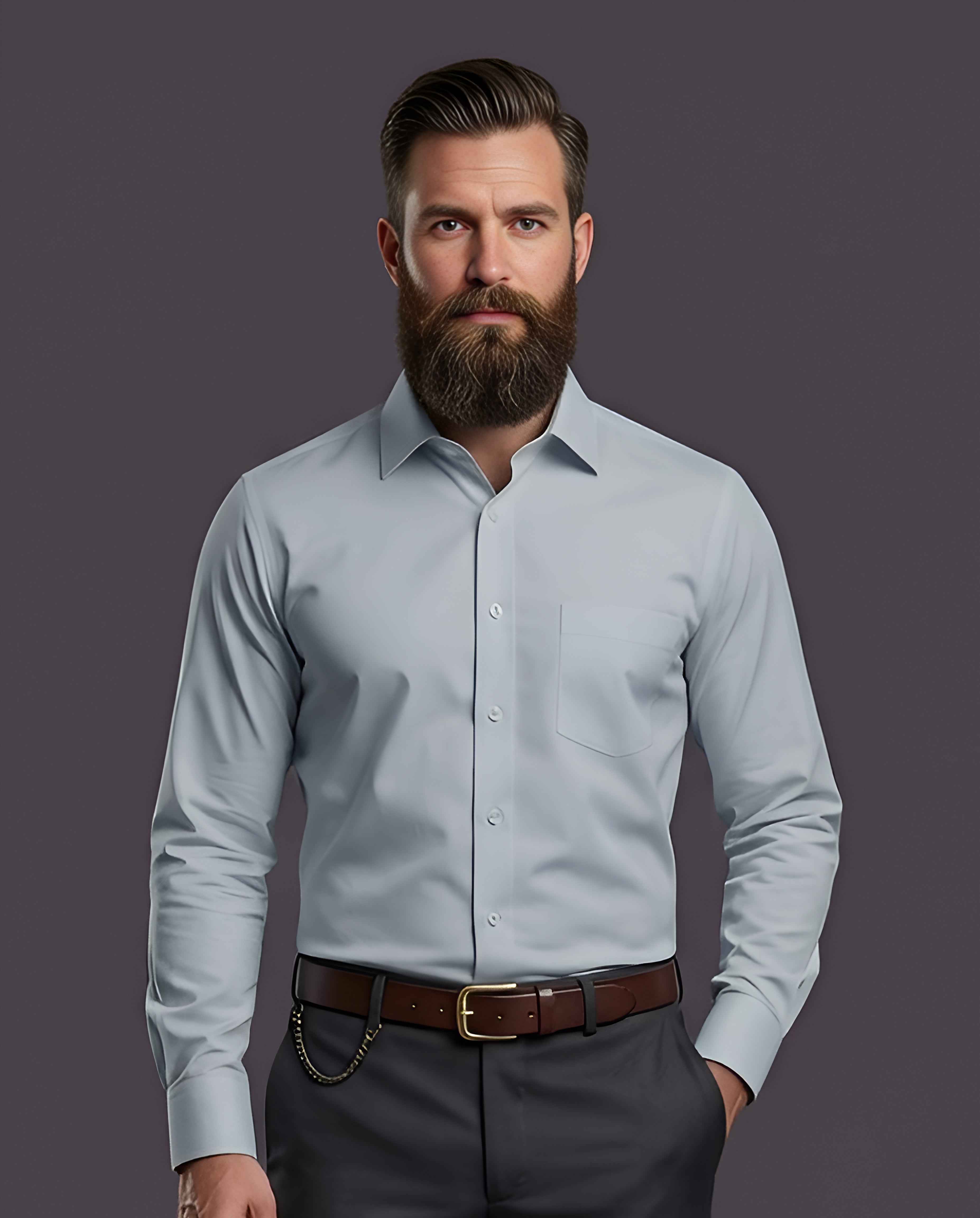 LAVA | SLIM FIT CASUAL PLAIN SHIRT 1008