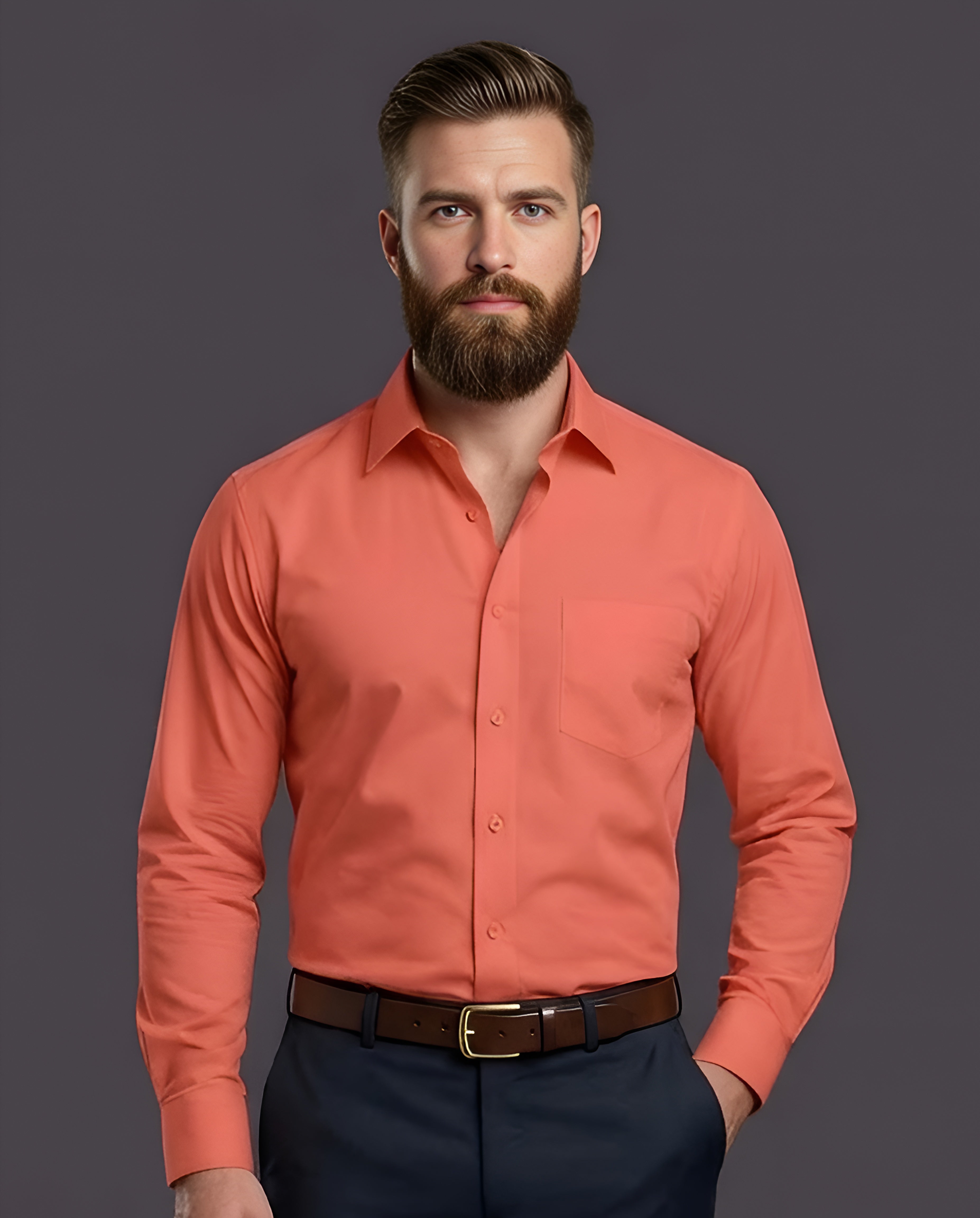 TIGER | SLIM FIT CASUAL PLAIN SHIRT 1011