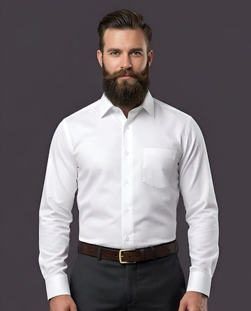WHITE RIVER | SLIM FIT CASUAL PLAIN SHIRT 1019