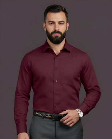 MAHOGANY | SLIM FIT CASUAL PLAIN SHIRT 1013